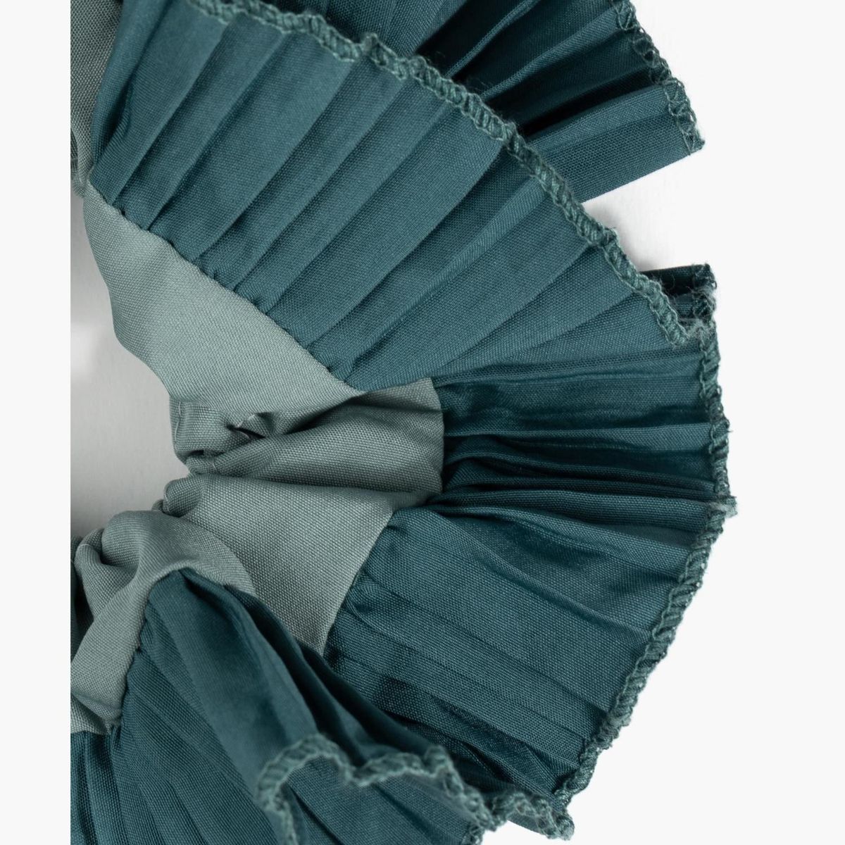 LOUNGE - Collet Mujer Maxi Vuelos Plisados Verde