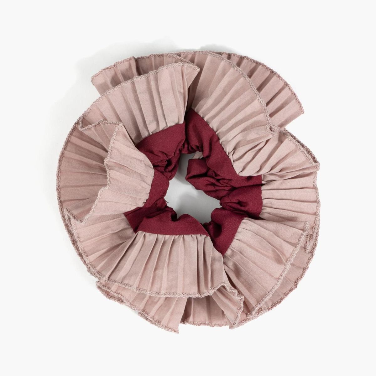 LOUNGE - Collet Mujer Maxi Vuelos Plisados Fucsia