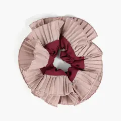 LOUNGE - Collet Mujer Maxi Vuelos Plisados Fucsia