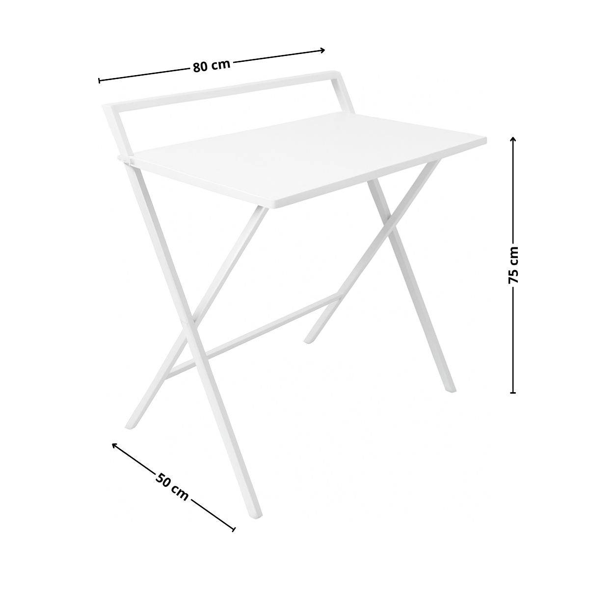 GENERICO - Escritorio plegable 80x50x75x87 cm Zúrich Bighouse