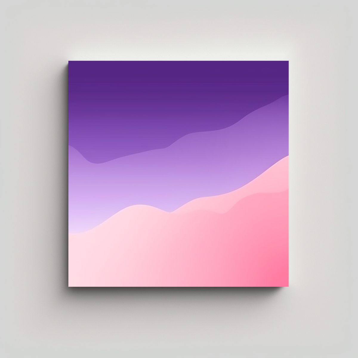 GENERICO - Cuadro De Gradación Con Dos Colores En Lienzo 100x100 Cm