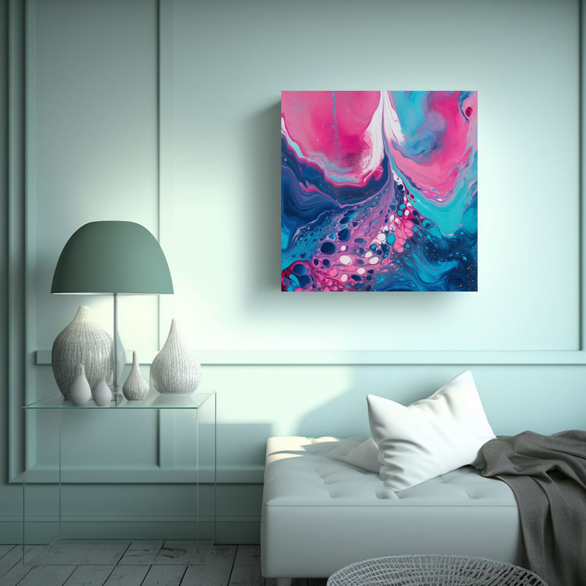 GENERICO - Pintura Acrílica Arte De Pared Inspiración Vida 100x100 Cm