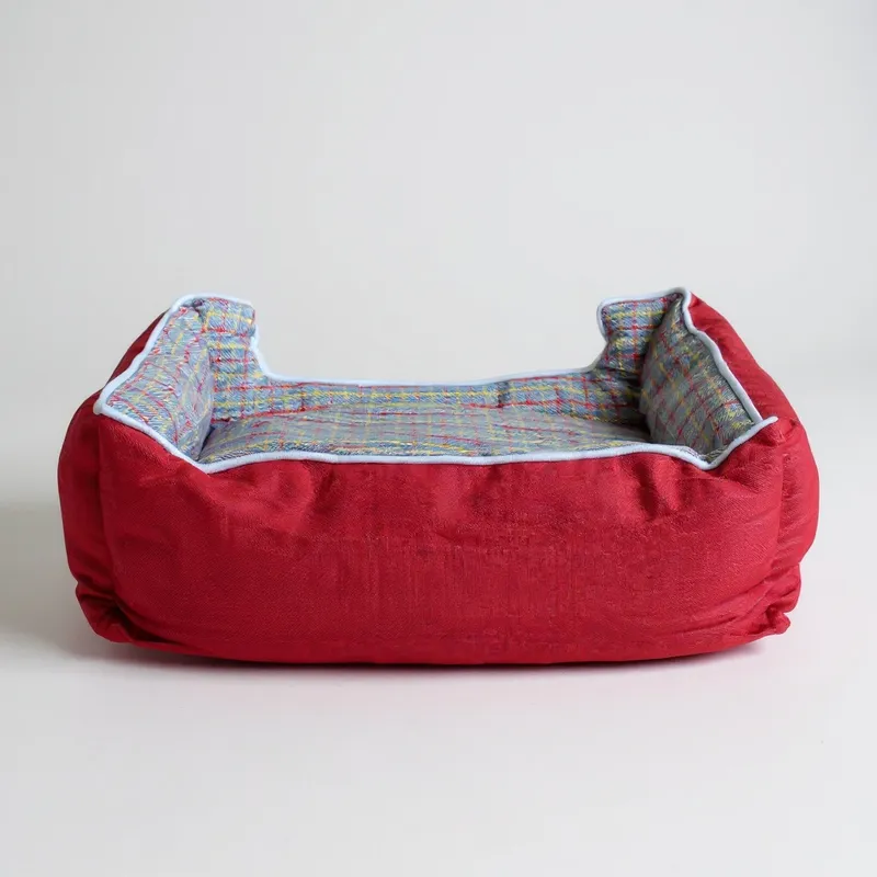 BLOCCARE - Cama Para Mascotas Espuma - Talla S (Rojo) 40 x 40 x 15 cm