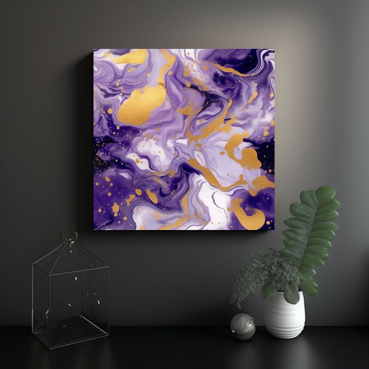 GENERICO - Pinturas Decorativas De Escenario Púrpura 100x100 Cm