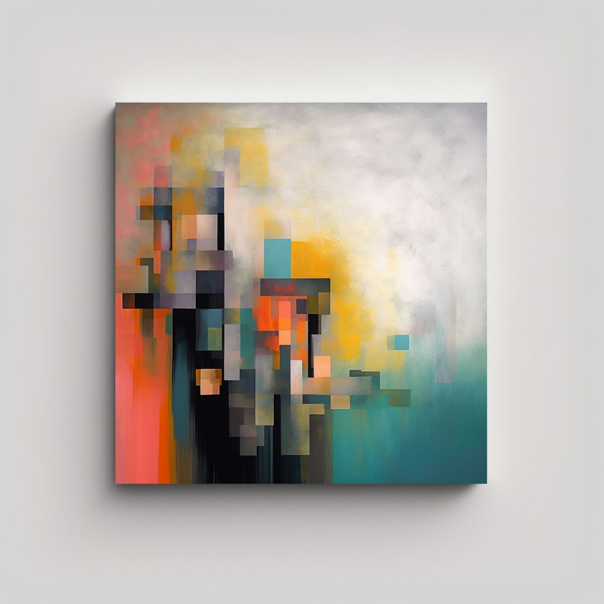 GENERICO - Cuadro Moderno Abstracto Para Decoración 100x100 Cm