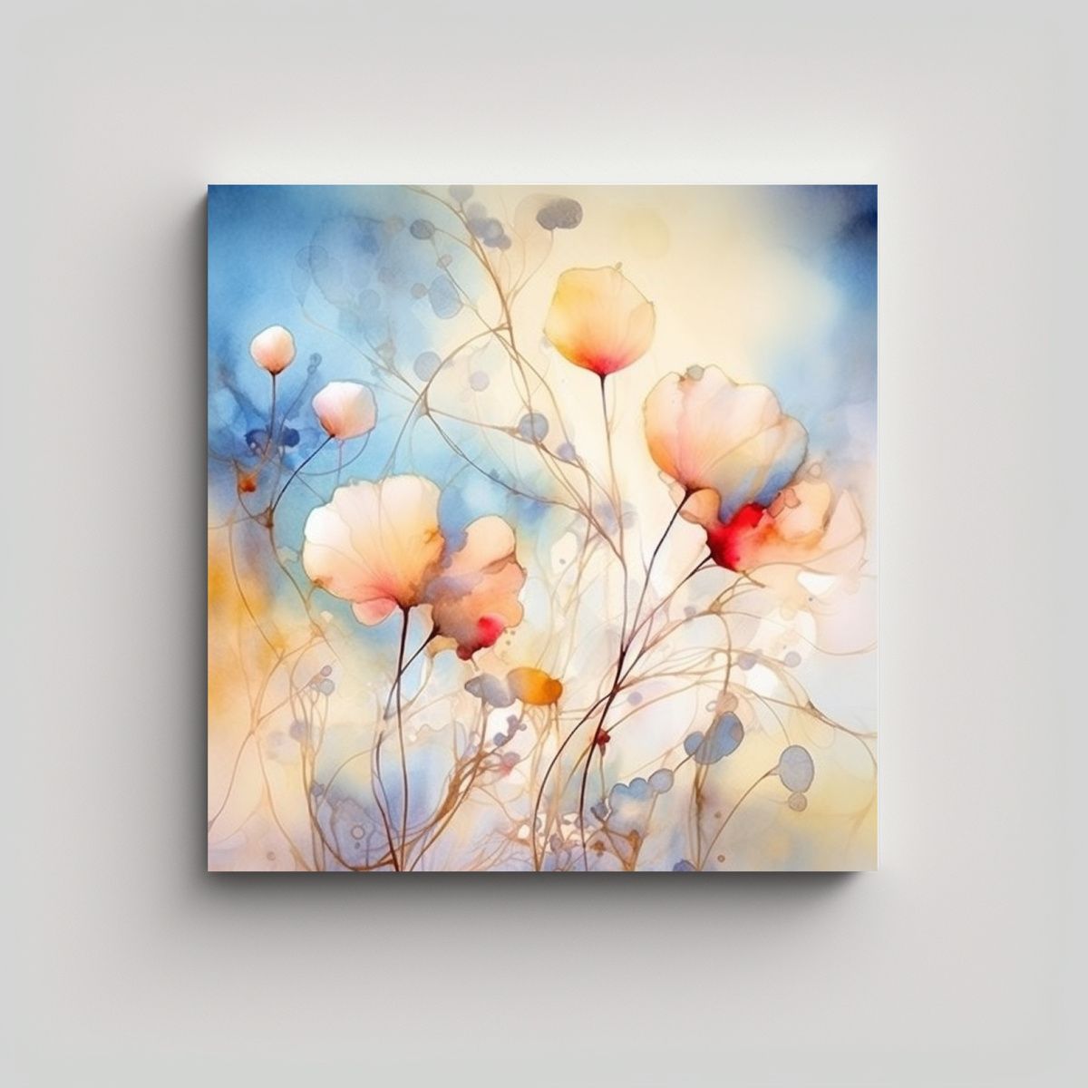 GENERICO - Vanguardia Poder Lienzo De Tela Con Acuarela 100x100 Cm