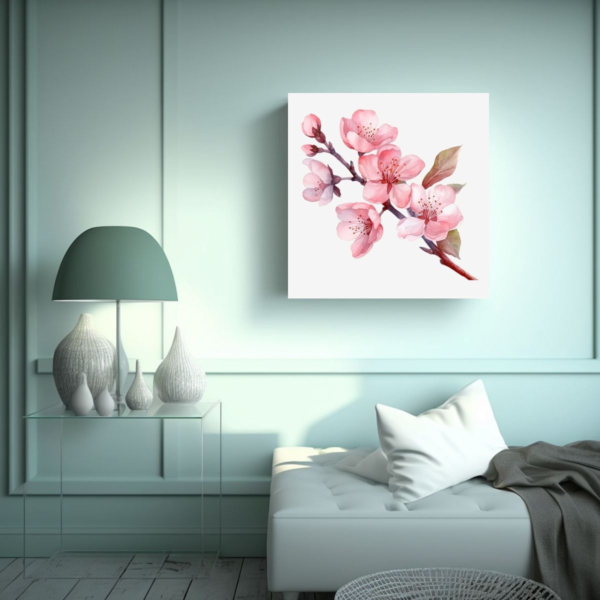 GENERICO - Arte Abstracto Luminoso De Sakura Cherry Blossom 100x100 Cm