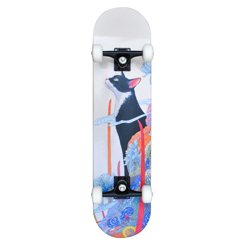 GENERICO - Skate Cat Flowers White Skate 78