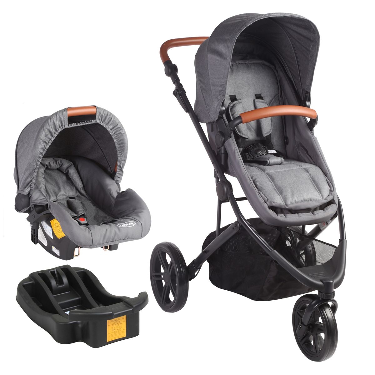 BEBESIT - Coche Travel System Trek Gris Bebesit