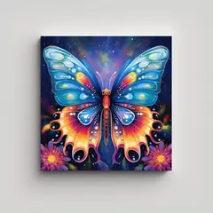 GENERICO - Pintura Decorativa De Mariposa Multicolor Para 100x100 Cm