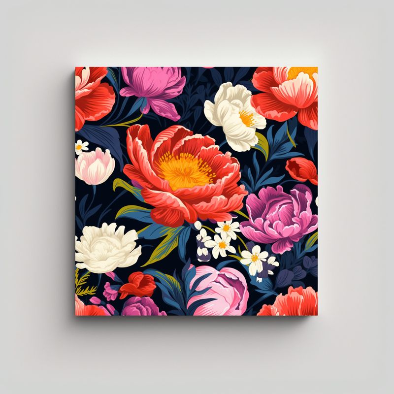GENERICO - Patrón Audaz En Lienzo Decorativo Alegría Y 100x100 Cm