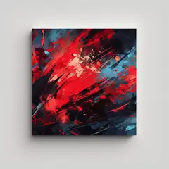 GENERICO - Pintura Abstracta De Alta Calidad Con Tema Oscuro 100x100 Cm