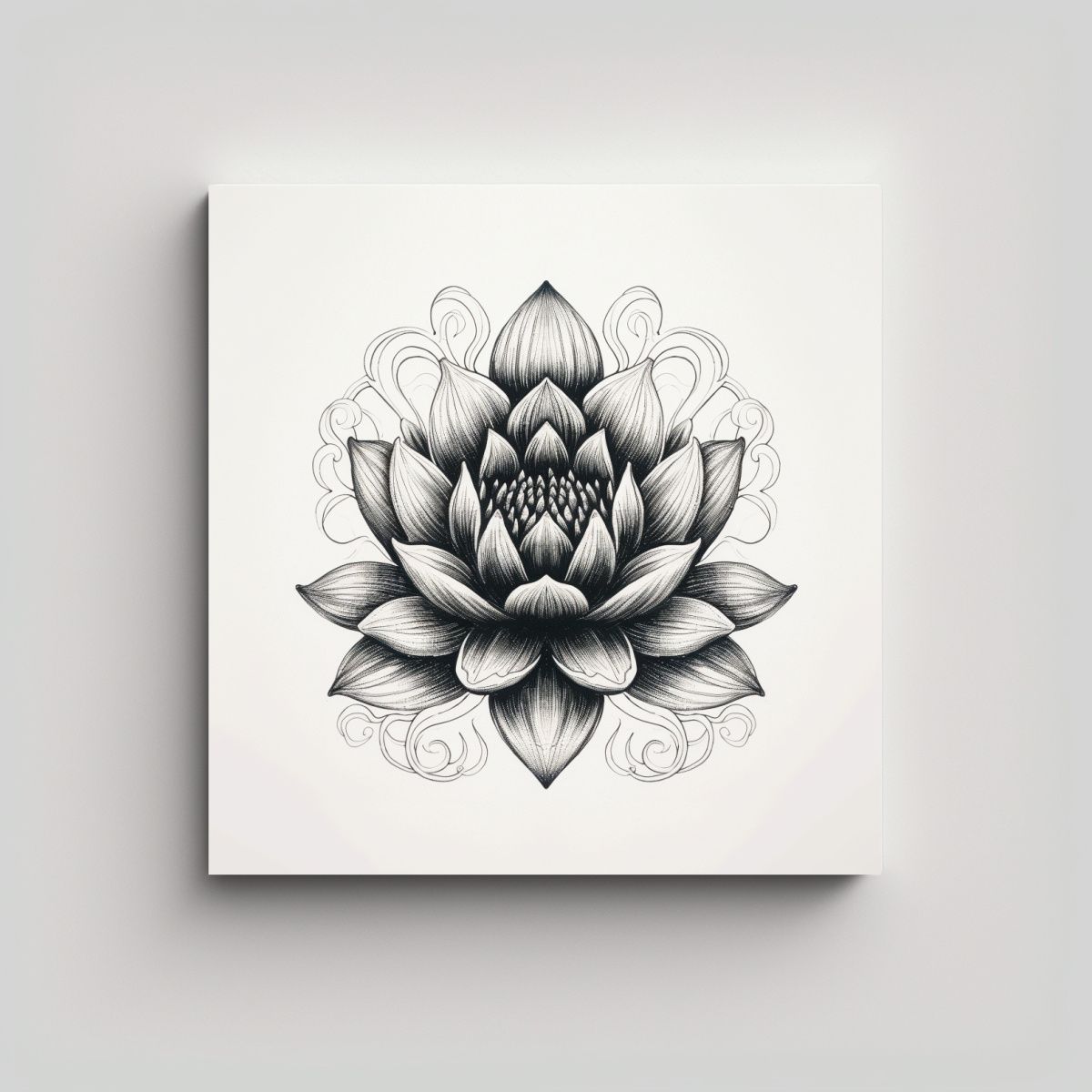 GENERICO - Tela Bastidor Concepto Espacio Flor De Loto 100x100 Cm