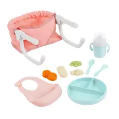 LULLABABY - Silla de comer portátil para muñeca y accesorios