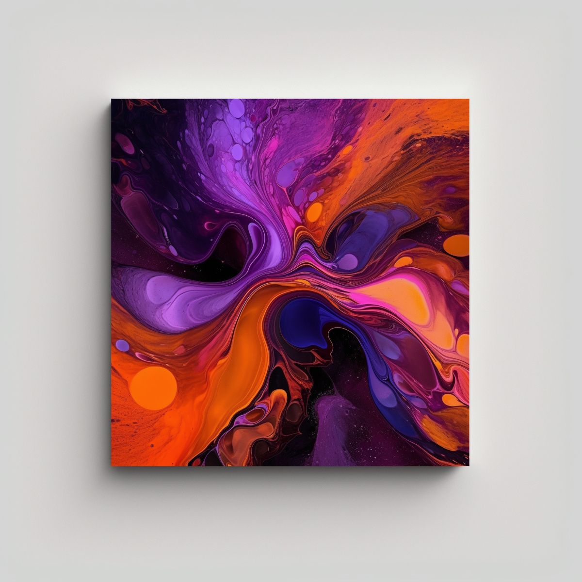 GENERICO - Lienzo Tonos Alegre Crea Una Imagen Abstracta Con 100x100 Cm