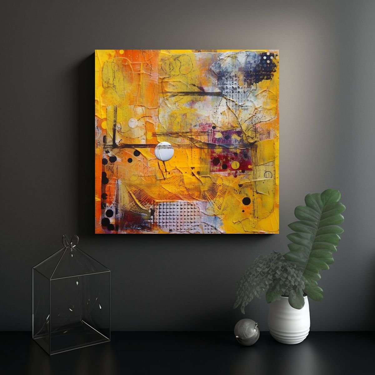 GENERICO - Capas De Arte Con Plato Gelli Estampillas Y 100x100 Cm