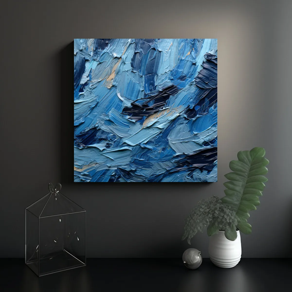 GENERICO - Pinturas Decorativas Con Textura De óleo Grueso 100x100 Cm