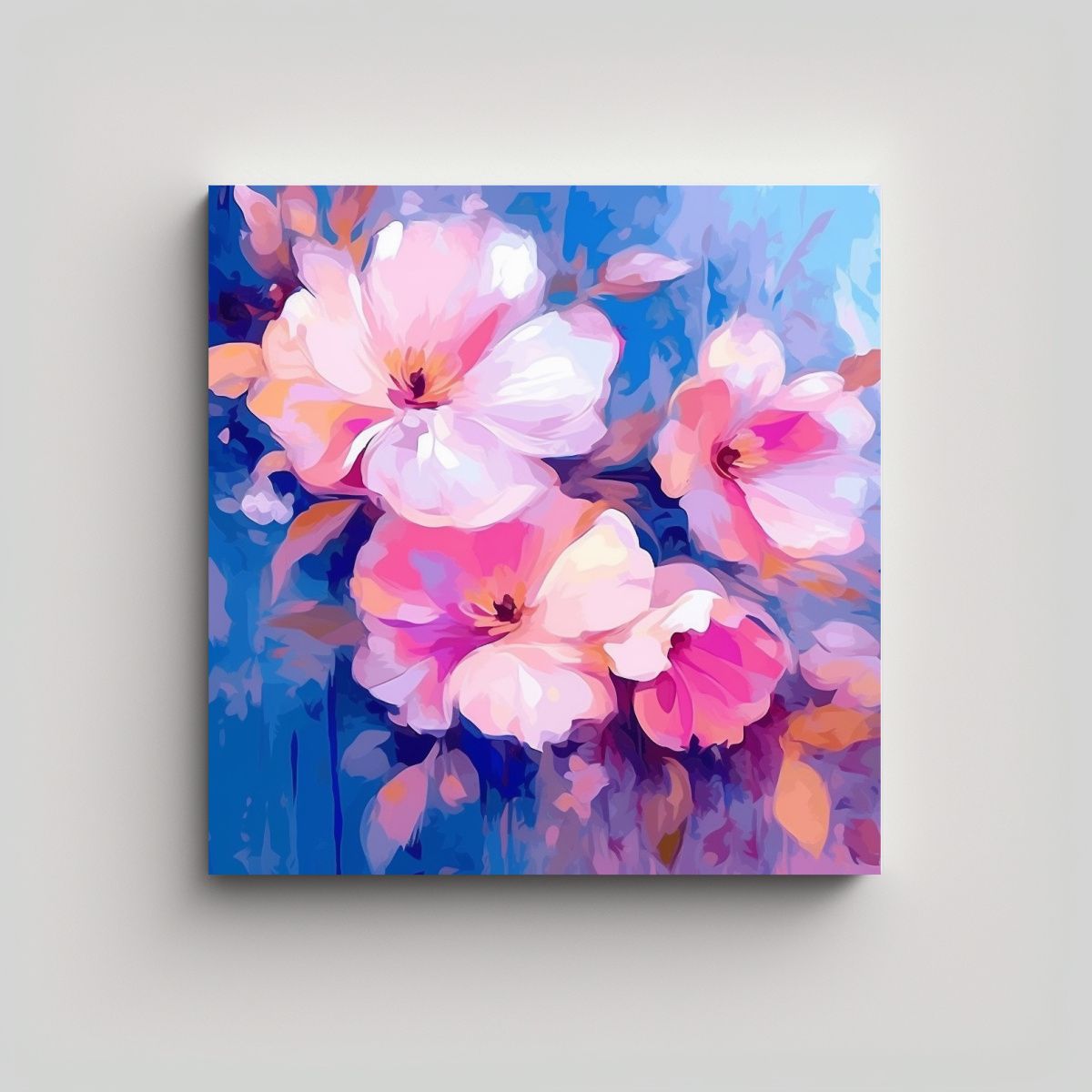 GENERICO - Creativa Belleza En Lienzo Flores Abstractas En 100x100 Cm