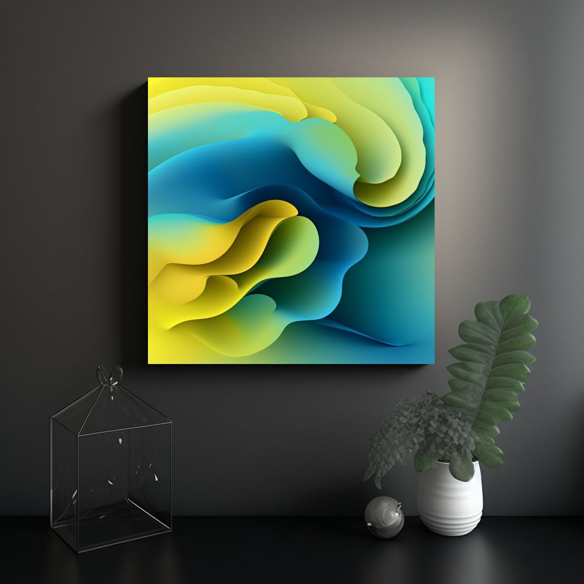 GENERICO - Pinturas De Decoración De Una Hermosa Y Compleja 100x100 Cm