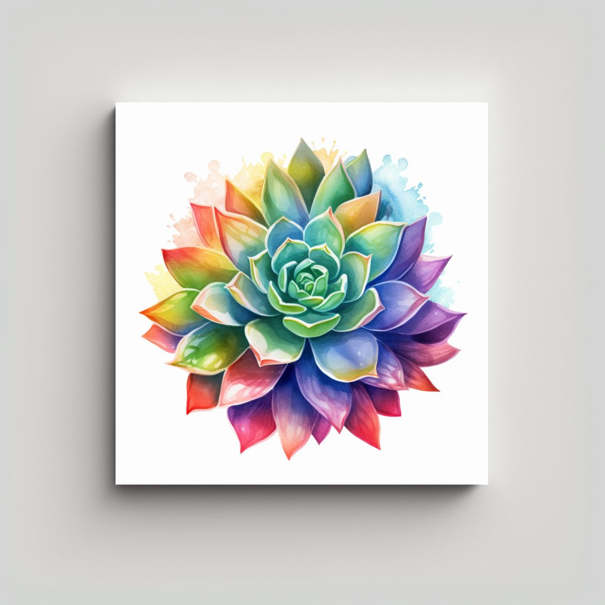 GENERICO - Mural De Suculentas Fantásticas Composición 100x100 Cm