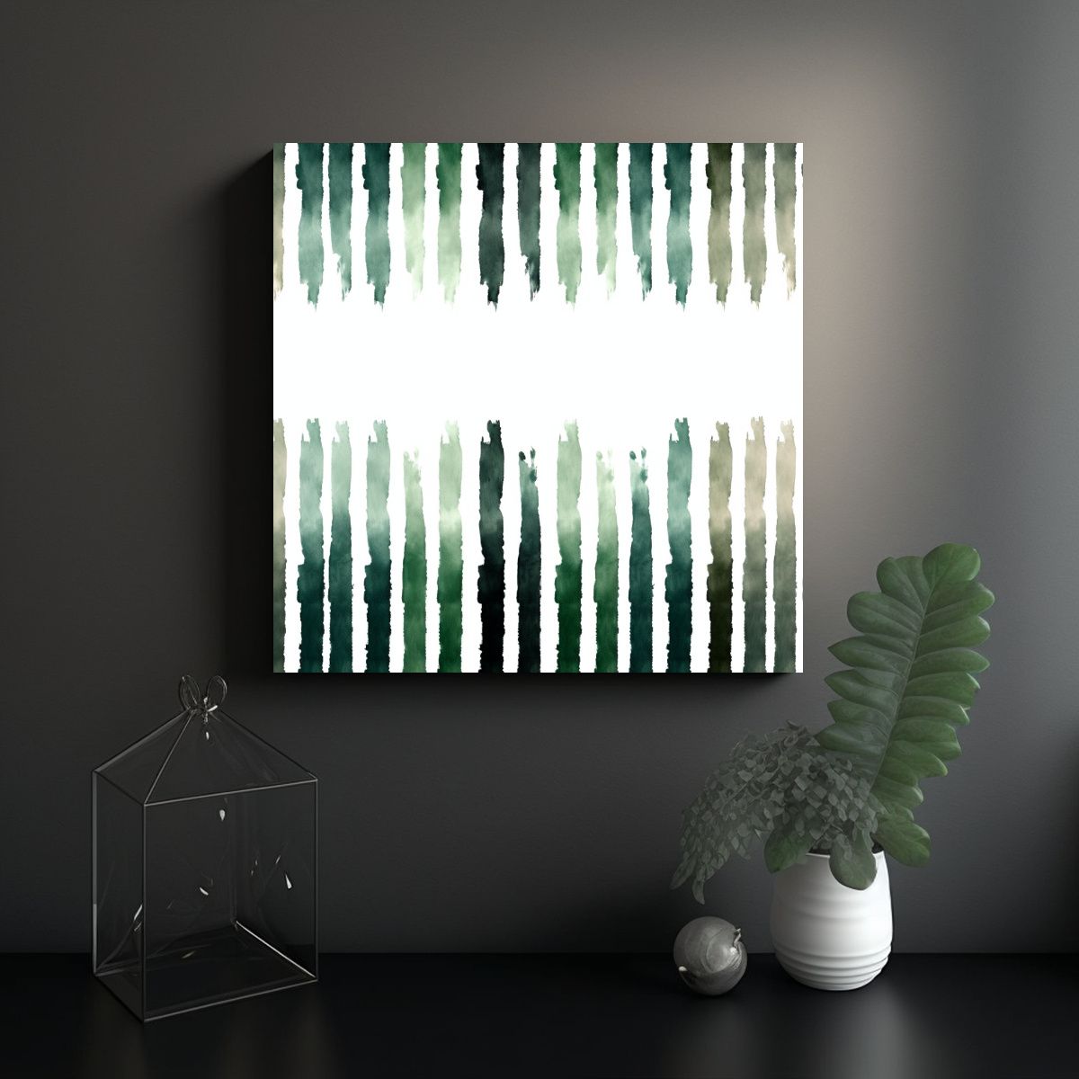 GENERICO - Pinturas Abstractas De Pared Escena Mojiwords 100x100 Cm