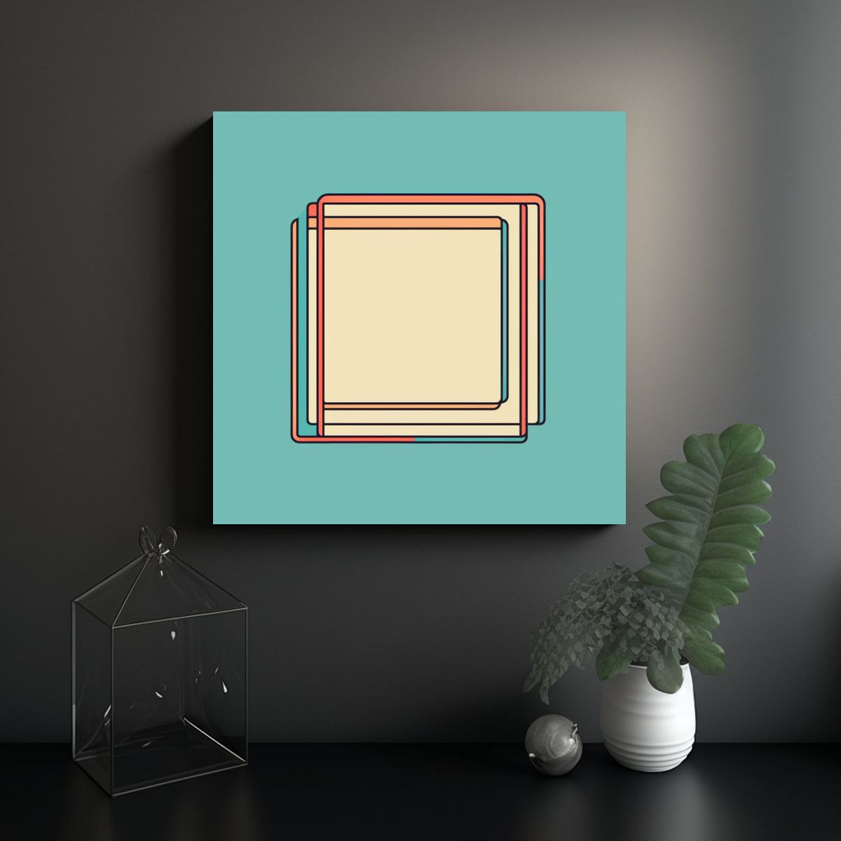 GENERICO - Cuadro Tela Bastidor Expresión Personalidad 100x100 Cm