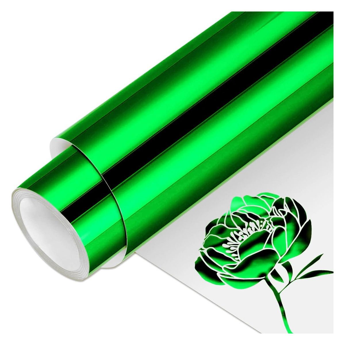 CURSOR - Vinilo Metalico Textil Colores Y01 50cm X1mt Cursor - Verde