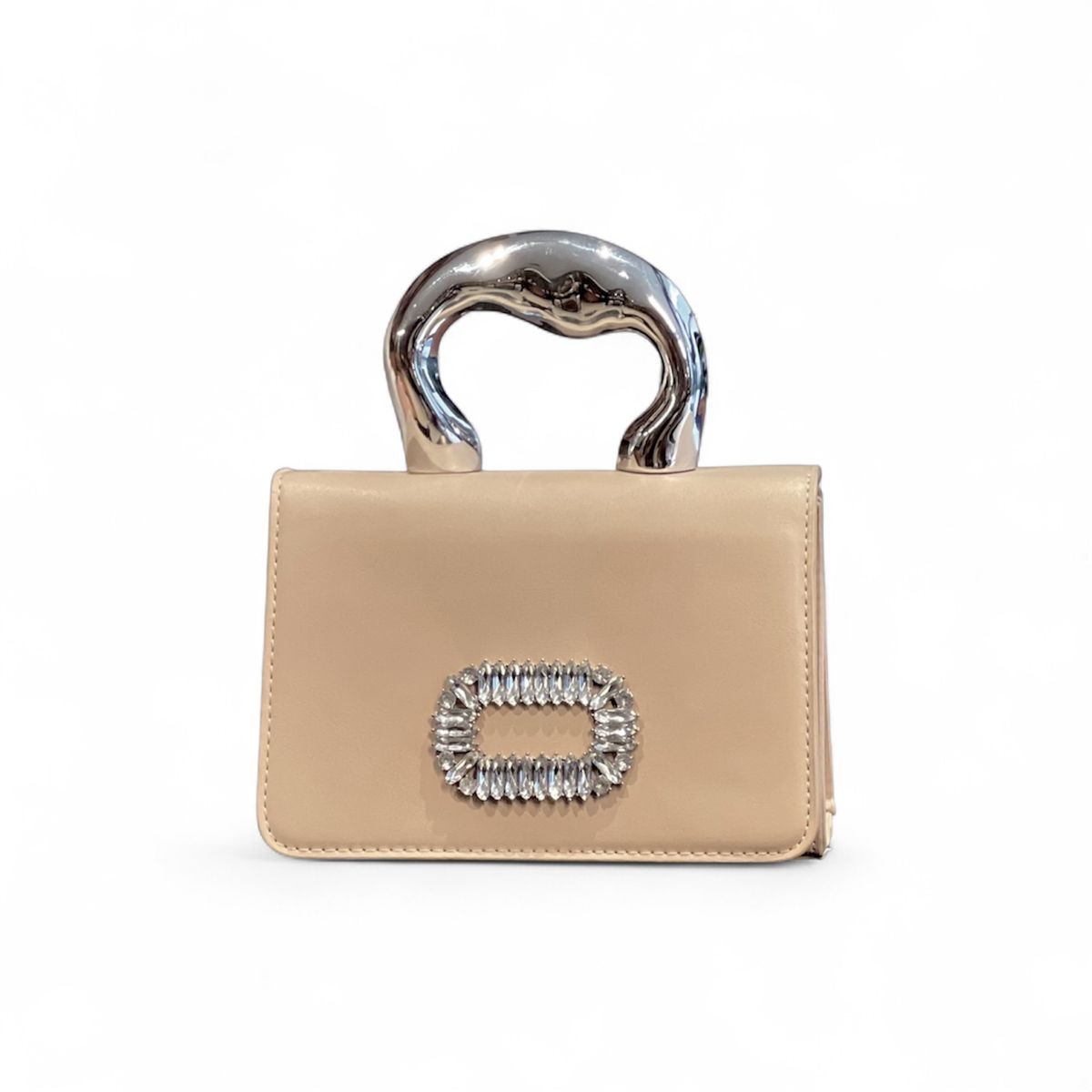 GENERICO - Cartera Mujer Beige fiesta – Ecocuero   Con Correa Ajustable