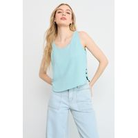 Blusas Sin Manga Mujer Celeste