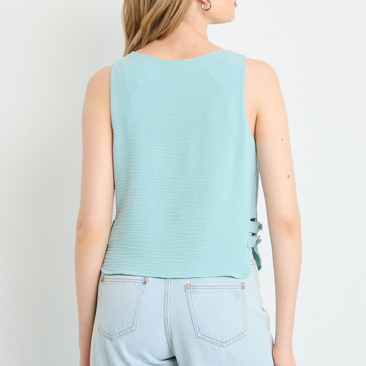 IO - Blusas Sin Manga Mujer Celeste Io
