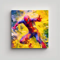 GENERICO - Tela Canvas Multicolor Abstracta De SpiderMan En 100x100 Cm