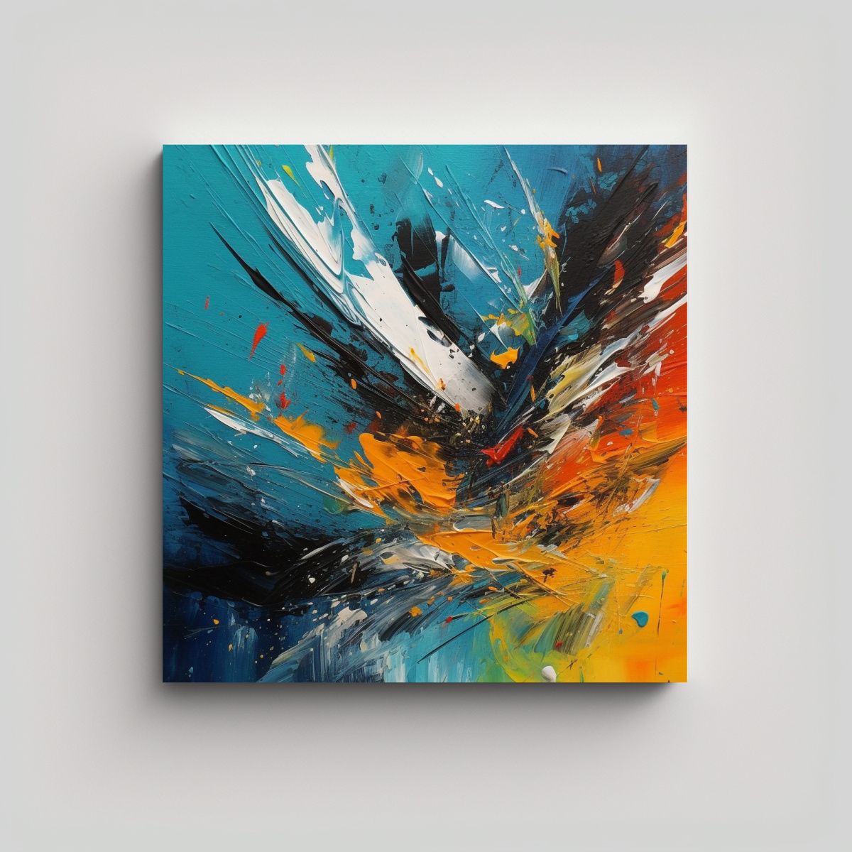 GENERICO - Lienzo Inspiración Adorno Composición Abstracta 100x100 Cm