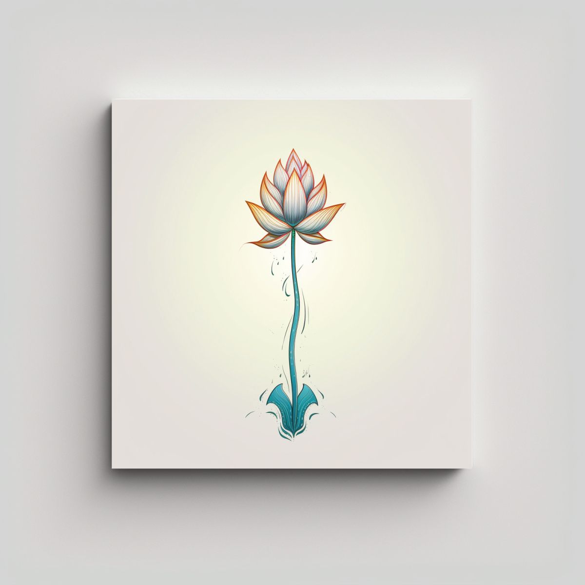 GENERICO - Expresión Única Cuadro Temático Lotus Vertical 100x100 Cm