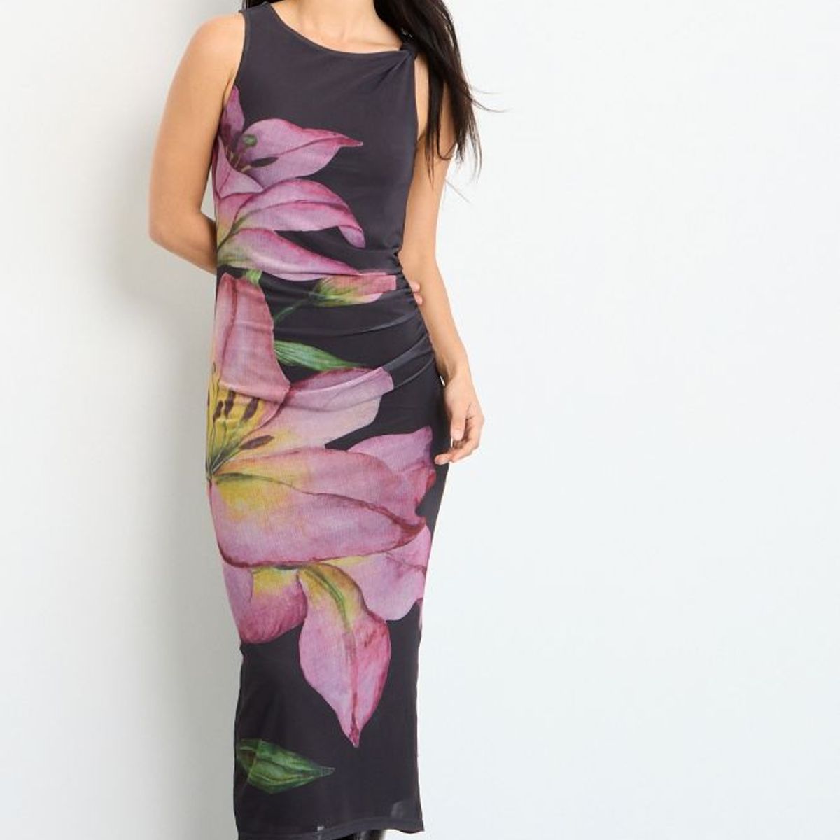 IO - Vestido Largo Mujer Gris Io