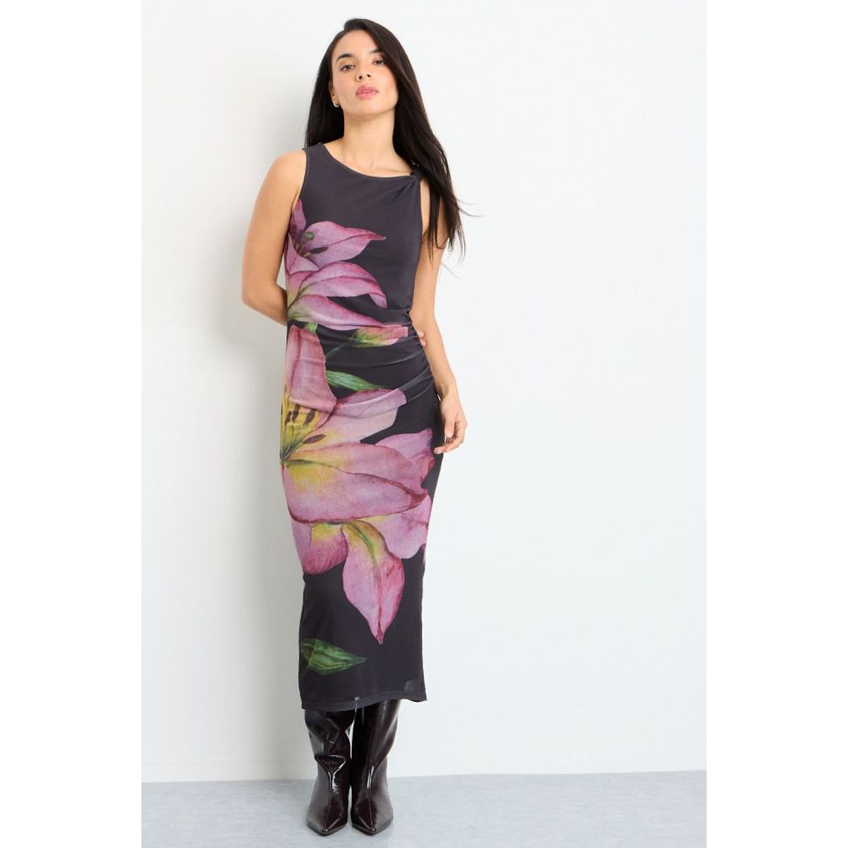 IO - Vestido Largo Mujer Gris Io