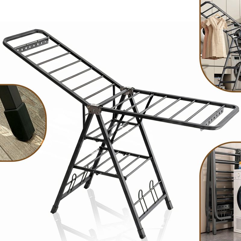 HOMEBRANDT - Tendedero Plegable Premium  Acero Inoxidable soporte 50kg