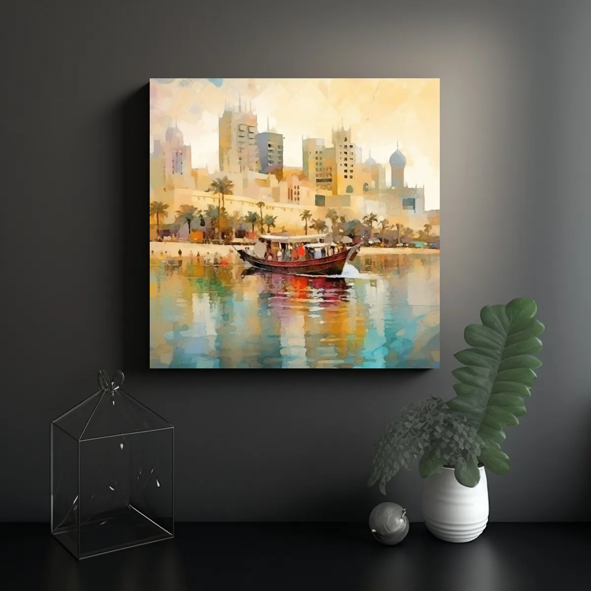 GENERICO - Escena Impresionista De Tarjeta De Lienzo Tema 100x100 Cm