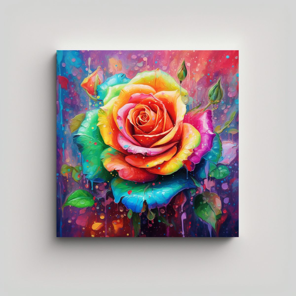 GENERICO - Cuadros Decorativos Tela En Bastidor Mundo 100x100 Cm