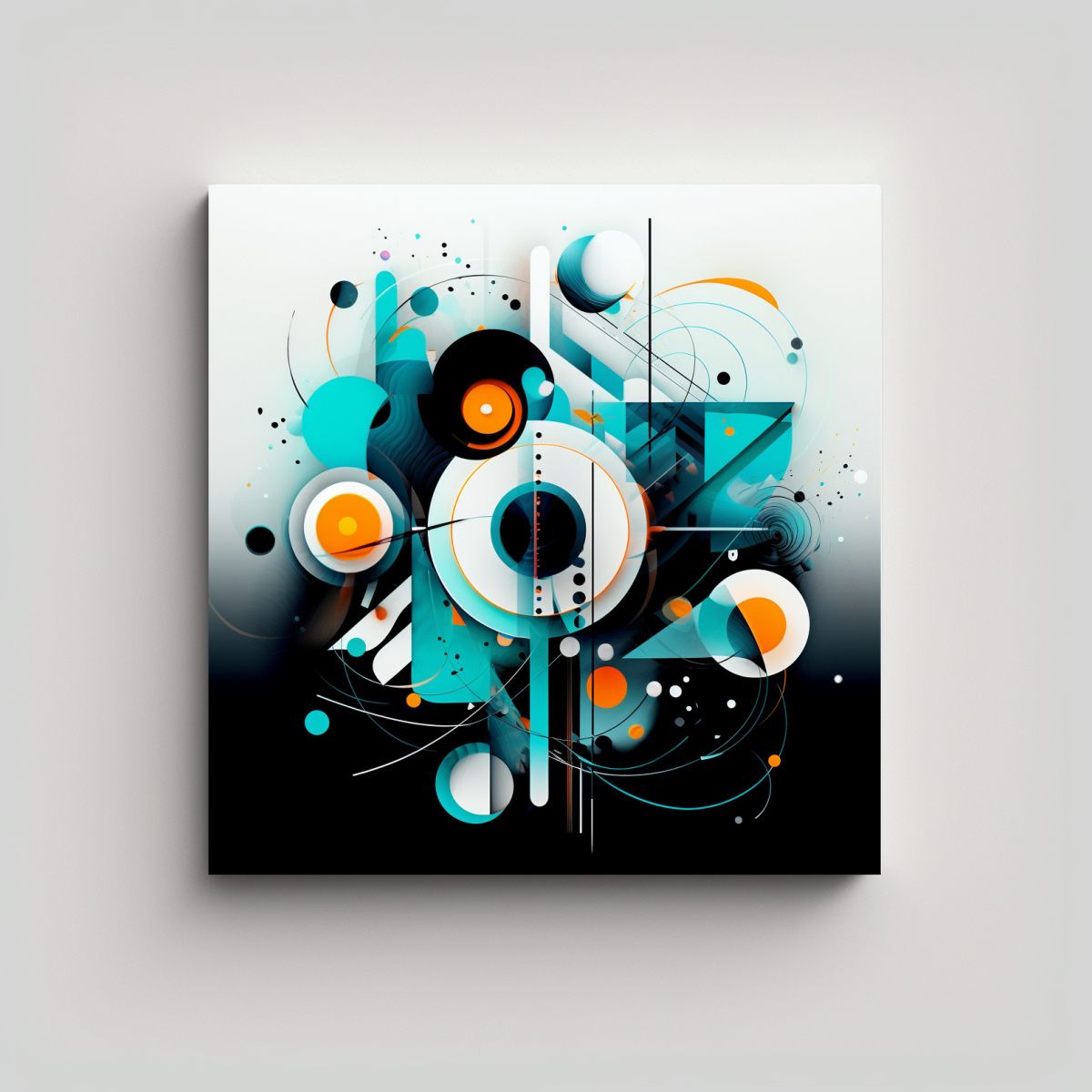 GENERICO - Cuadro Lienzo Patrón Abstracto Estilo Vasily 100x100 Cm