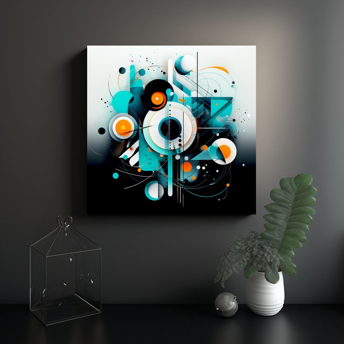 GENERICO - Cuadro Lienzo Patrón Abstracto Estilo Vasily 100x100 Cm