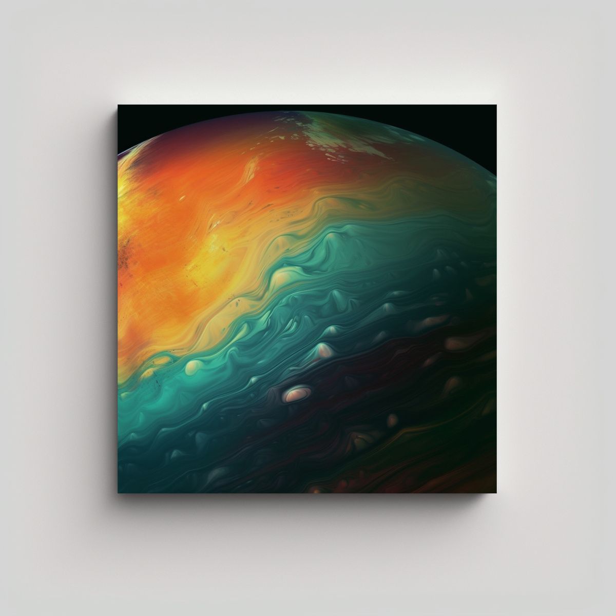 GENERICO - Lienzo De Tela Abstracto Único IDOL NEURO Con 100x100 Cm