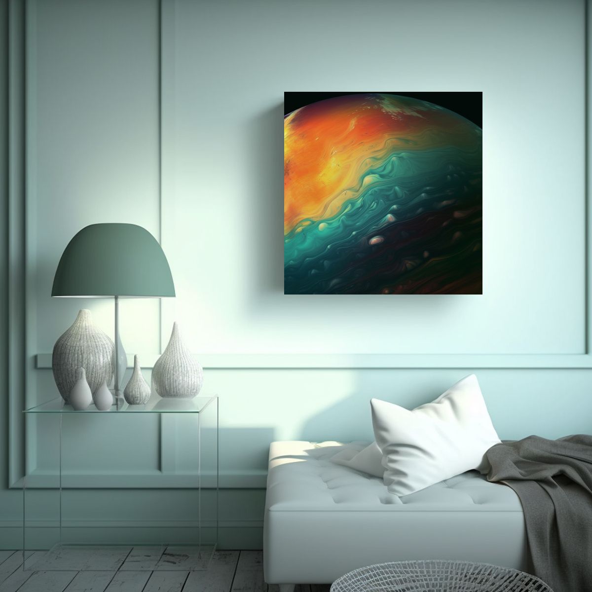 GENERICO - Lienzo De Tela Abstracto Único IDOL NEURO Con 100x100 Cm