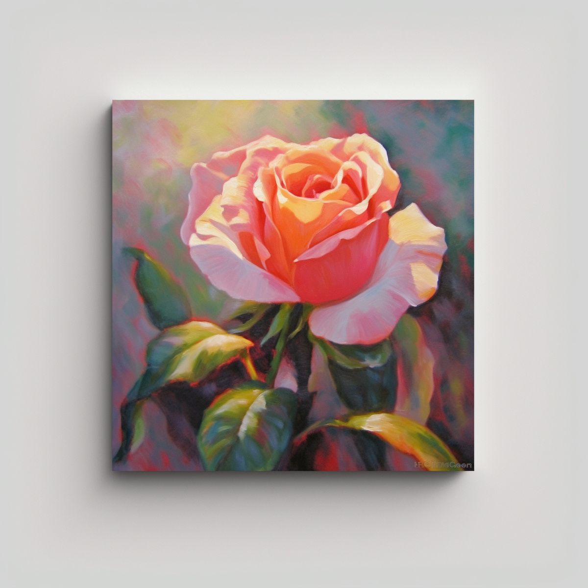 GENERICO - Cuadro Vintage Rosa Decorativo Para Cuarto 100x100 Cm