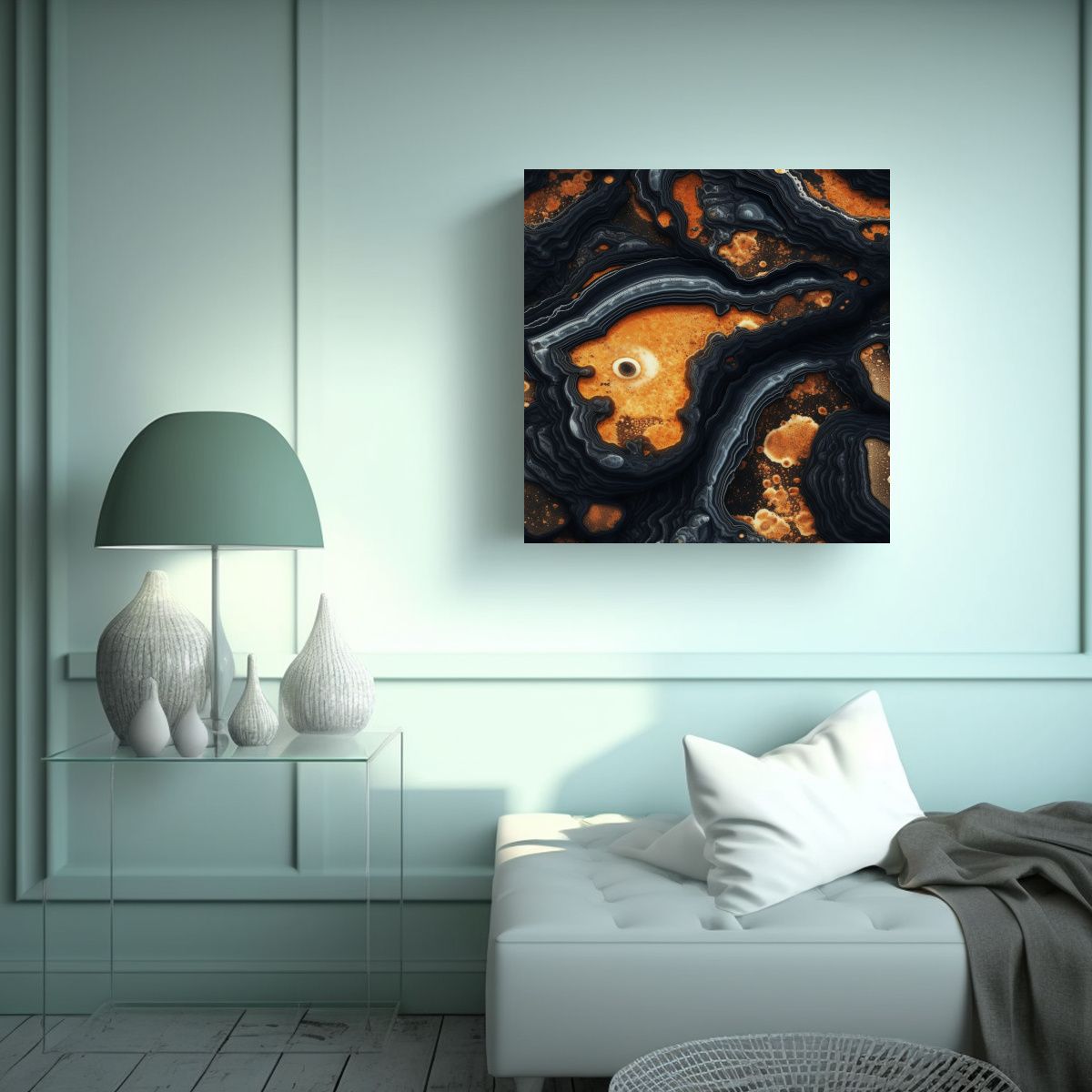 GENERICO - Pintura De Pared Textura Obsidiana Fotorealista 100x100 Cm