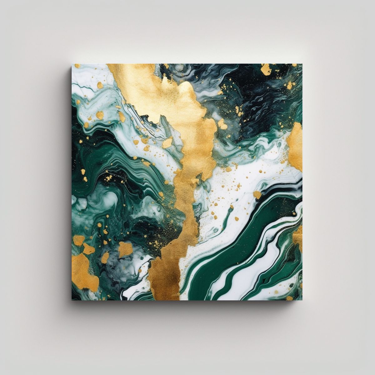 GENERICO - Pintura Abstracta De Alcohol Canva Líneas 100x100 Cm