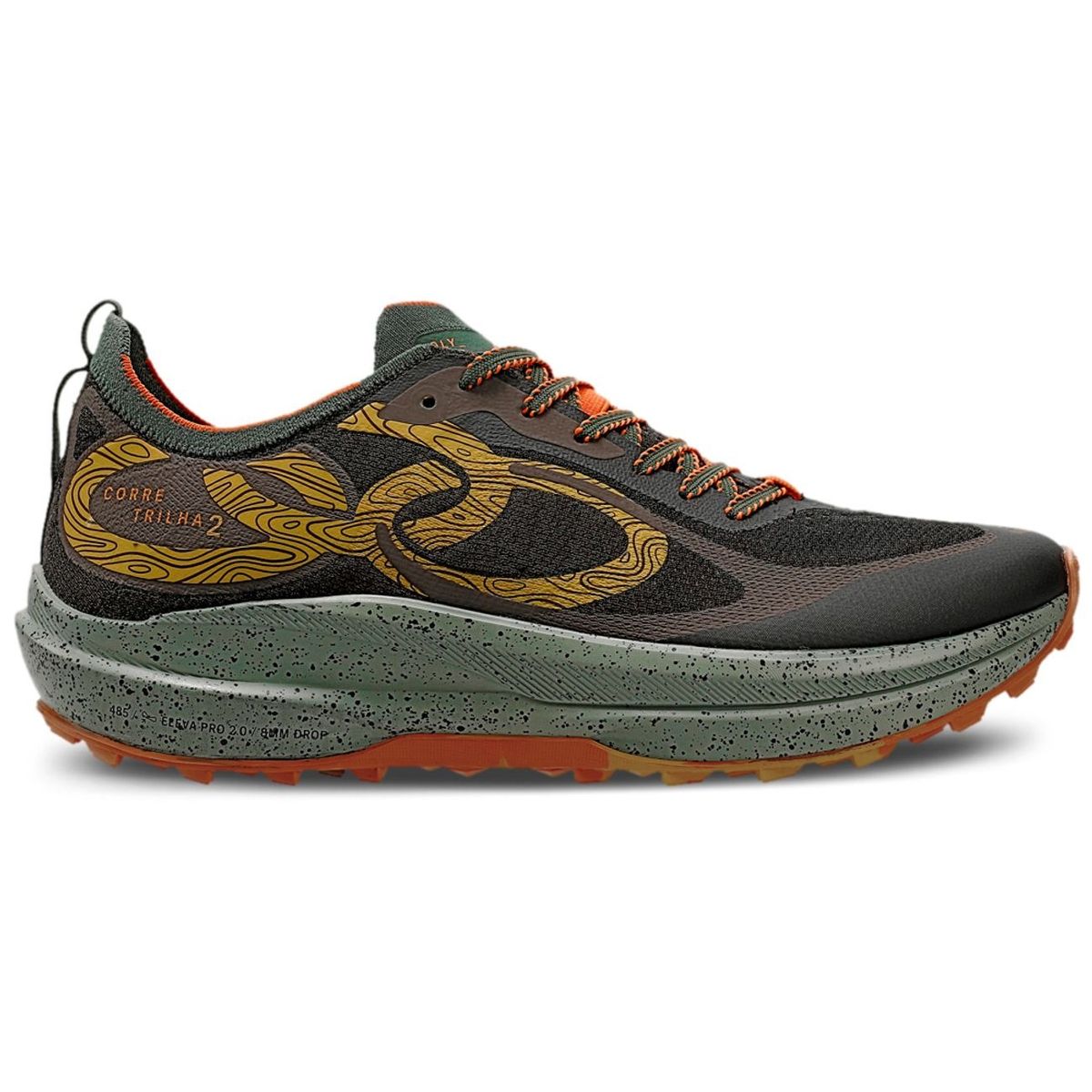 OLYMPIKUS - Zapatilla Trail Running Hombre Corre Trilha 2 Café/Militar