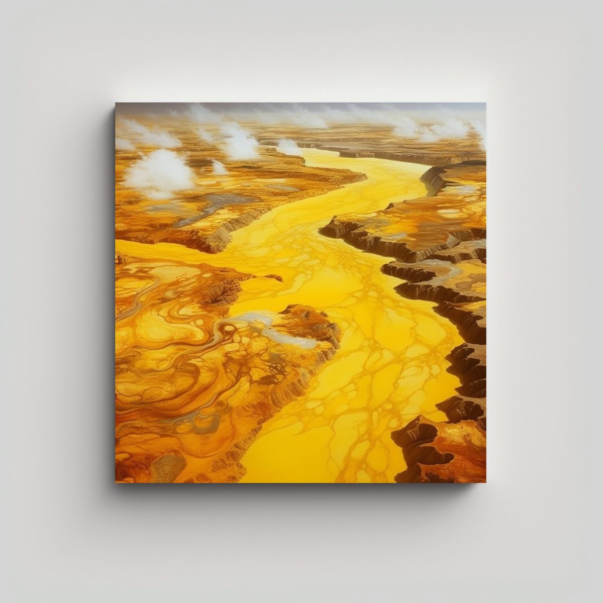 GENERICO - Pintura Para Decorar Habitación Con Tema De Río 100x100 Cm