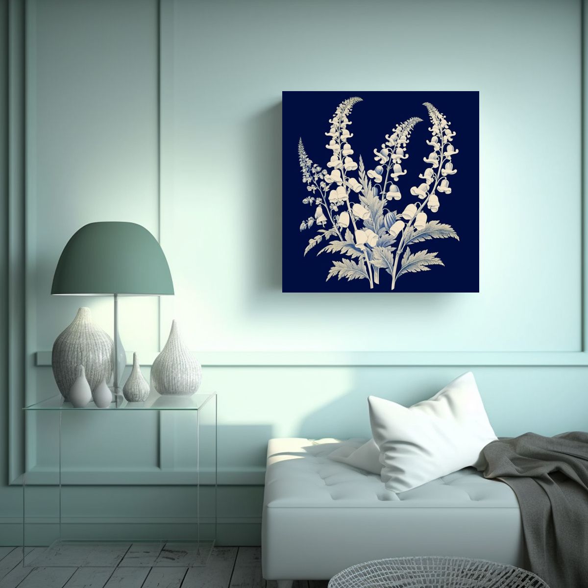 GENERICO - Ilustración Digitalis En Lienzo Estilo Galería 100x100 Cm