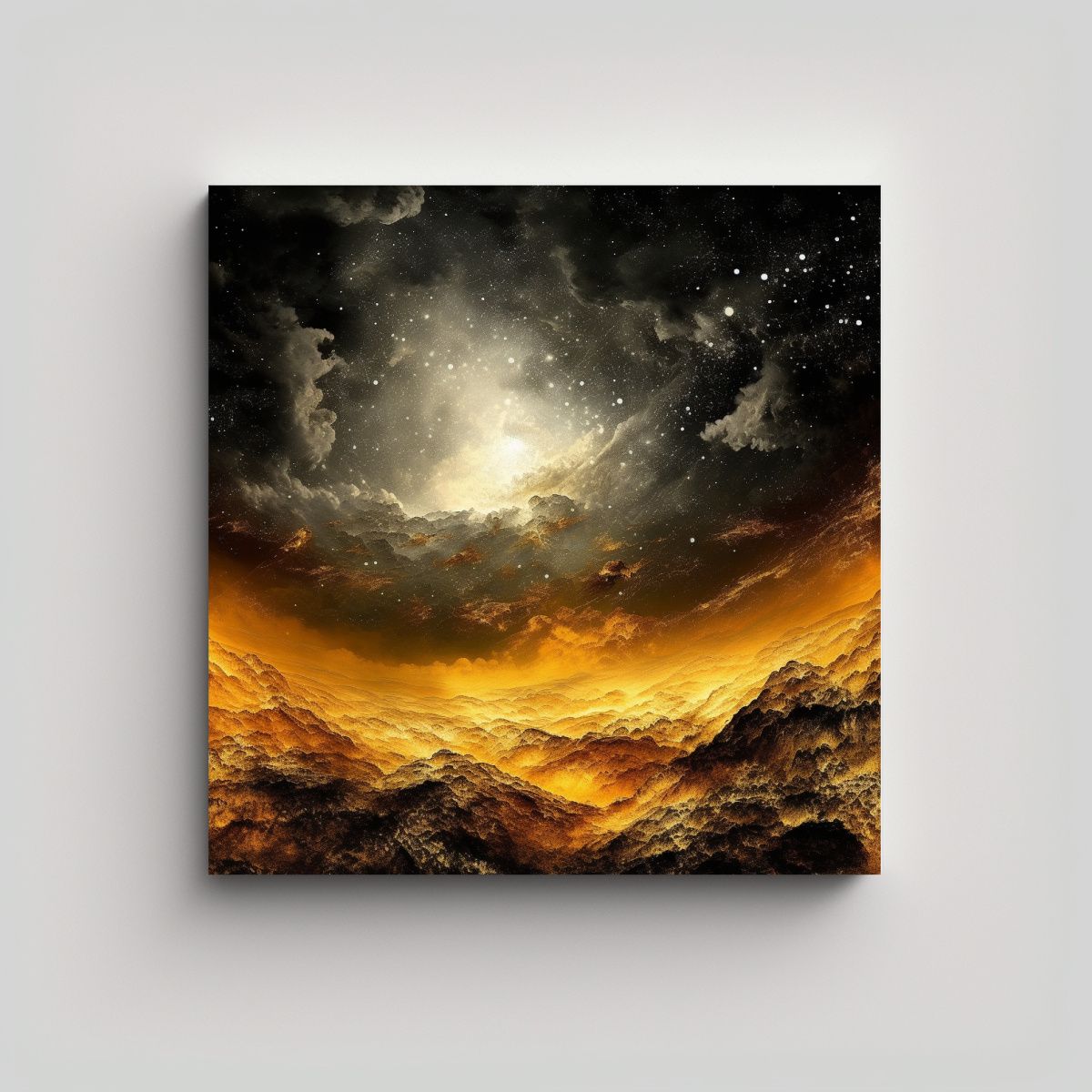 GENERICO - Pinturas Decorativas De Espacio Profundo Dorado Y 100x100 Cm