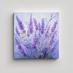 GENERICO - Pintura Abstracta En Tono Lavanda De Hierbas Con 100x100 Cm